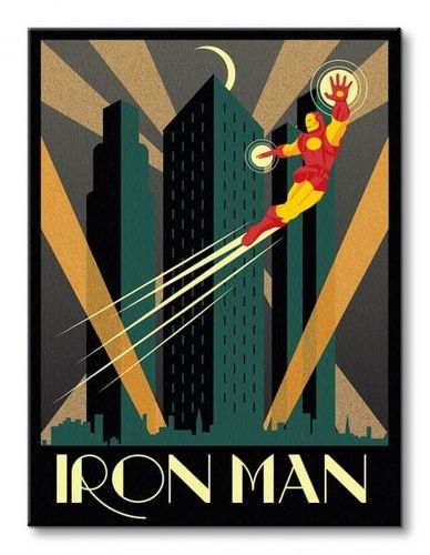 Marvel Deco (Iron Man) - Obraz na płótnie 60x80 cm na Arena.pl