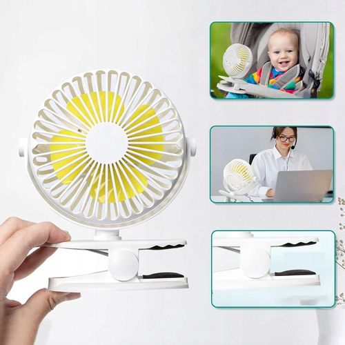 WENTYLATOR DO WÓZKA Z KLIPSEM USB WENTYLATOR DO ŁADOWANIA, WENTYLATOR na Arena.pl