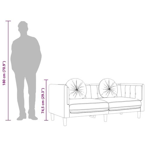 Sofa 2-osobowa z poduszkami, ciemnozielona, aksamit na Arena.pl