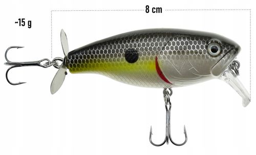 WOBLER Wędkarski Minnow Pop Walker 3D sztuczna PRZYNĘTA 8 cm 15 g na Arena.pl