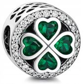 Charms zawieszka srebrny koniczynka serce charmsy beads koralik oryginalny