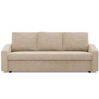 Kanapa rozkładana, BLOM, sztruks, 220x92x92 cm, beżowy | TYLETEGOTU