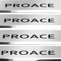 Listwa progowa TOYOTA PROACE MK2 Stal nierdzewna 304 połysk z czarnymi lite