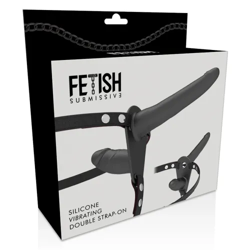 fetish submissive harness double system czarny, wibracja, regulowany na Arena.pl
