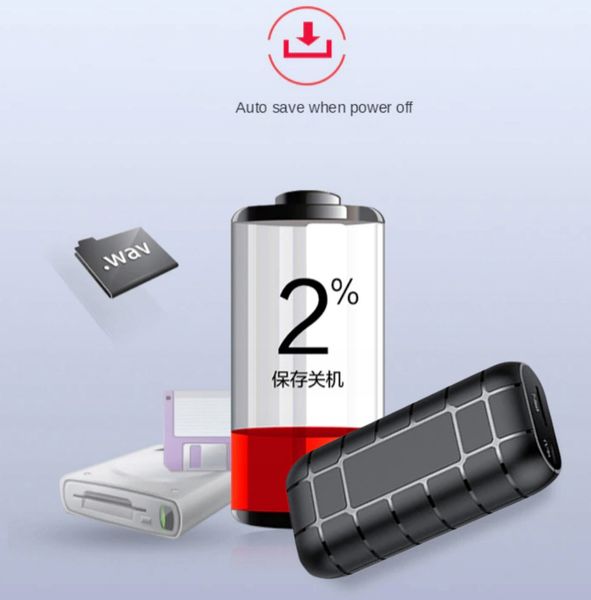 MINI DYKTAFON PENDRIVE URUCHAMIANY NA GŁOS MAGNES zdjęcie 8