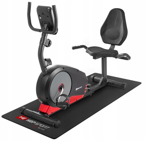 Mata wytrzymała pod sprzęt siłownie Hop-Sport 120 cm x 60 cm czarna PVC na Arena.pl