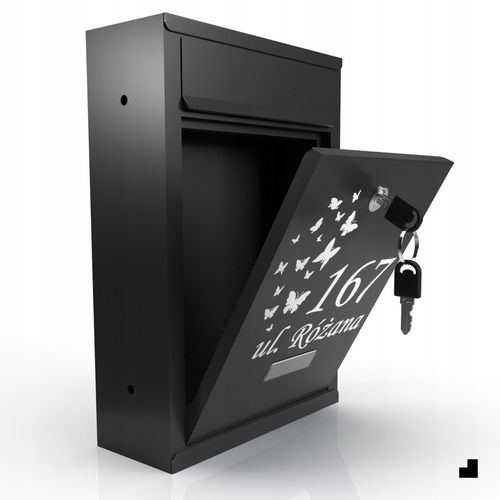 ANTYKOROZYJNA SKRZYNKA NA LISTY Z NUMEREM DOMU | POCZTOWA ADRES |A4 na Arena.pl