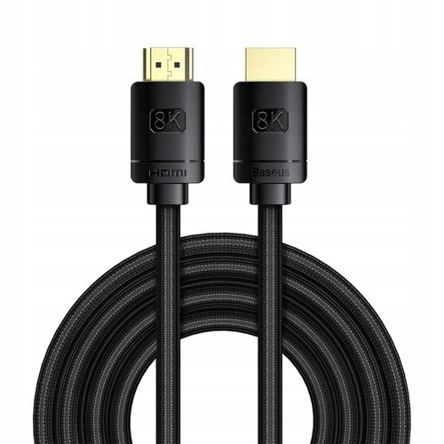 BASEUS KABEL HDMI 2.1 8K 48Gbps 120Hz KABEL DO TELEWIZORA KONSOLI 3m na Arena.pl