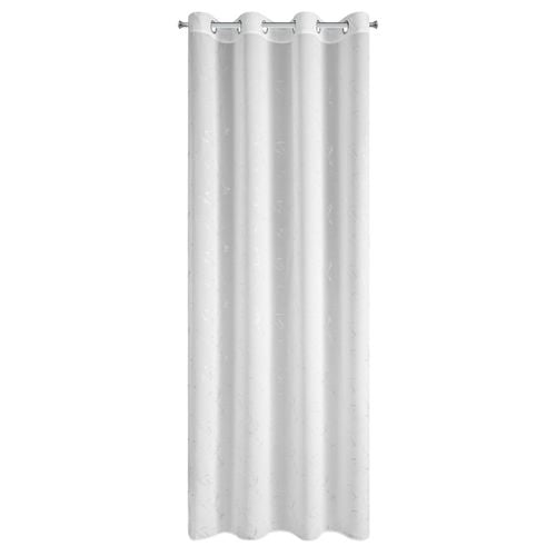 Firana na przelotkach ze srebrnym nadrukiem IVA 140X270 biała na Arena.pl