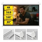 CAMROCK MATTE EKRAN PROJEKCYJNY 80 CALI DO PROJEKTORA RZUTNIKA BIAŁY