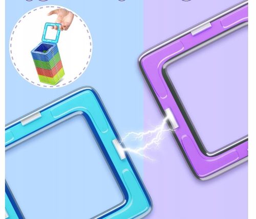 Klocki Magnetyczne Konstrukcyjne Edukacyjne 3D COOLJOY 45 el na Arena.pl