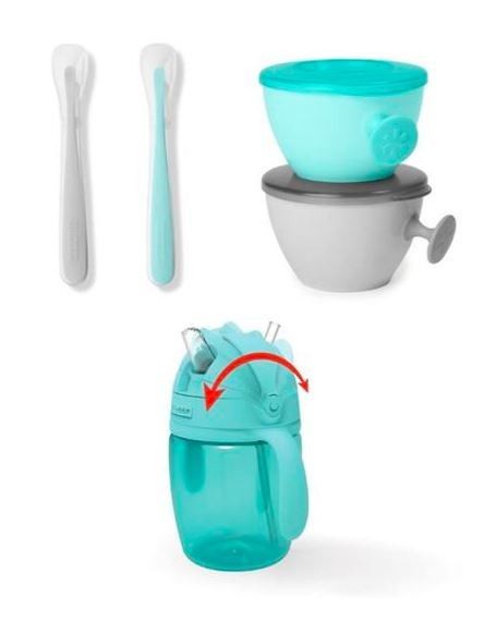 Zestaw jedzeniowy Easy-Feed Teal/Grey zdjęcie 3