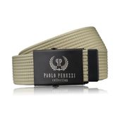 pasek męski 105 cm pasek męski parciany khaki paolo peruzzi pw-27-105