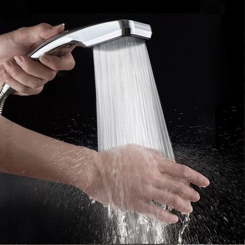 ZESTAW PRYSZNICOWY słuchawka wąż uchwyt srebrna CIŚNIENIE OSZCZĘDNA na Arena.pl