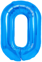 Balon foliowy Cyfra 0, 100cm, ciemnoniebieski XL