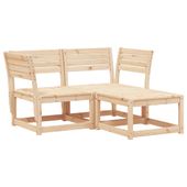 3-cz. zestaw mebli ogrodowych, lite drewno sosnowe