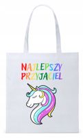 Dla Dzieci Syna Córki Torba Eco Biała Shopper Z Nadrukiem Ze Zdjęciem