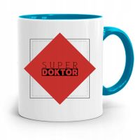 Kubek Błękitny Dla Doktora Super Doktor Prezent Z Nadrukiem Ze Zdjęciem
