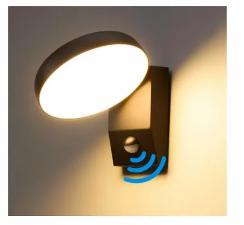 Kinkiet ogrodowy bojim czarny zintegrowane źródło LED 18 W CZUJNIK na Arena.pl