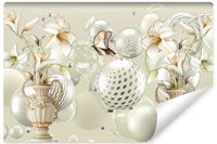 Fototapeta Ścienna Abstrakcja Kwiaty KULE Efekt 3D 300cm x 210cm
