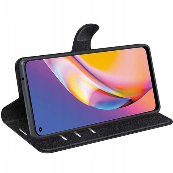 Litchi Oppo Reno 5 Lite Czarny zdjęcie 7