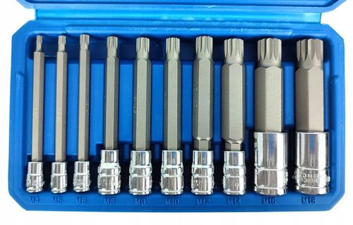 ZESTAW NASADEK KOŃCÓWKI BITY SPLINE M4-M18 DŁUGIE na Arena.pl