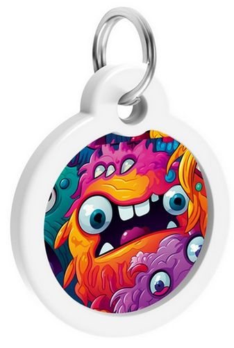 Collar Waudog Smart Id Zawieszka Z Qr-Paszportem Okrągła 3Cm Zębate Potwory na Arena.pl