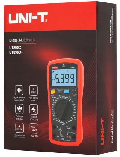 MIERNIK multimetr TrueRMS 20 NCV hFe UNI-T UT890D+ zdjęcie 10