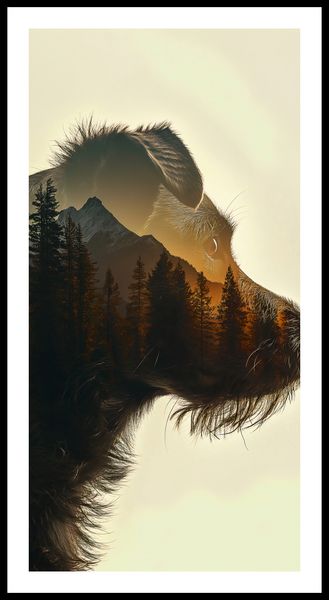 Plakat 50x100cm Psi Duch Lasu zdjęcie 3