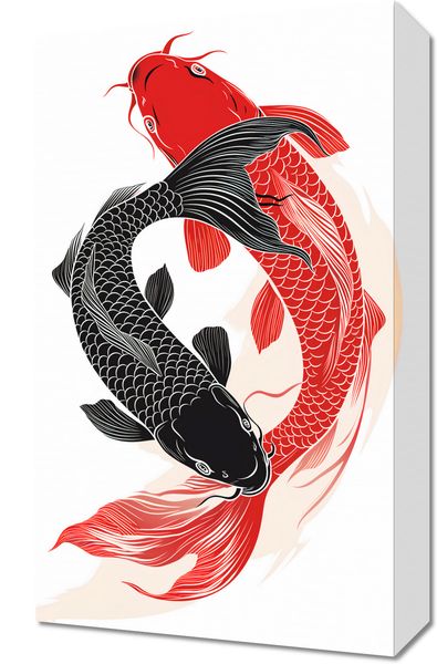 Obraz 30x50cm Yin i Yang Koi zdjęcie 1