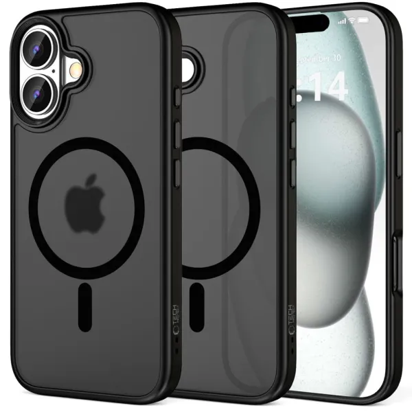Etui Tech-Protect MagMat MagSafe na iPhone 16 - czarne zdjęcie 1