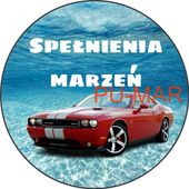 Opłatek na tort Dodge Challenger Viper Ram Charger Tekst Gratis Gruby 20 cm