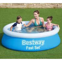 Emaga Bestway Nadmuchiwany basen Fast Set, okrągły, 183x51 cm, niebieski