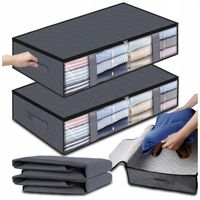 2x ORGANIZER NA POŚCIEL KOŁDRĘ POKROWIEC POJEMNIK Ubrania Pod Łóżko