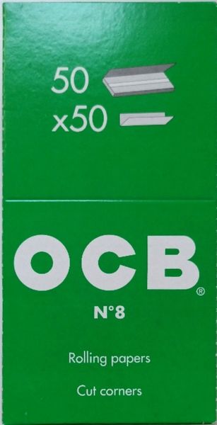 50 X BIBUŁKI OCB NO 8 ZIELONE zdjęcie 1