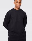 BLUZA CZARNA KLASYCZNA GŁADKA BOOHOOMAN S