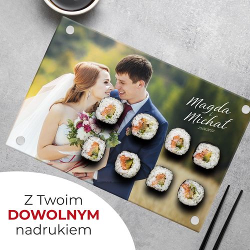 FOTO szklana deska kuchenna z dowolnym nadrukiem twoje zdjęcie 52x30cm na Arena.pl