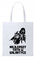 Dla Taty Ojca Tatusia Torba Eco Biała Shopper Z Nadrukiem Ze Zdjęciem