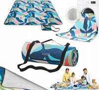 DUŻY KOC PIKNIKOWY 300x200 cm WODOODPORNY MATA PLAŻOWA PIKNIKOWA GRILL PARK