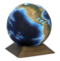 Dziecięca urna na prochy w kształcie kuli ziemskiej Tabliczka NIE