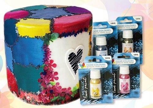 BARWNIK FARBKA SPOŻYWCZA METALICZNA 18ml - ZŁOTA - Honey Gold na Arena.pl