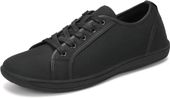 FUSHITON Unisex Trampki Sznurowane Czarne Rozmiar 40