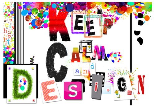 Fototapeta - Keep Calm and Design 100x70 na Arena.pl