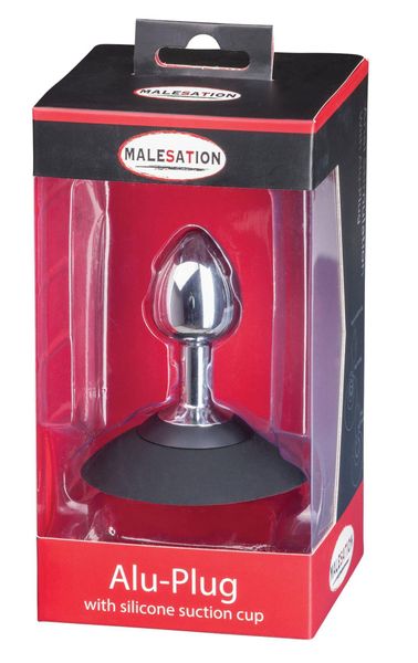 MALESATION Alu-Plug with suction cup small, chrome zdjęcie 6
