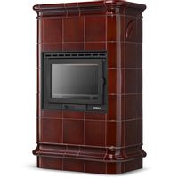 Piec kominek piecyk koza kaflowy ceramiczny obudowa kominkowa ROMA Brown