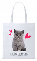 Dla Dziewczyny Żony Torba Eco Biała Shopper Z Nadrukiem Ze Zdjęciem
