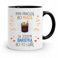Dla Baristy Baristki Kawiarki Kubek Czarny Prezent Z Nadrukiem Ze Zdjęciem