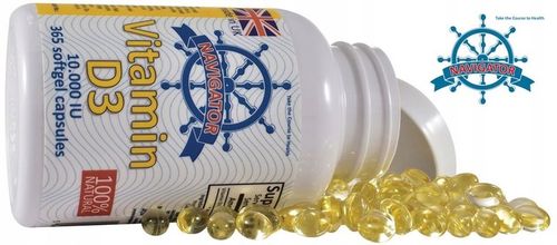 WITAMINA D3 10000IU Z LANOLINY 365kaps NA ROK na Arena.pl