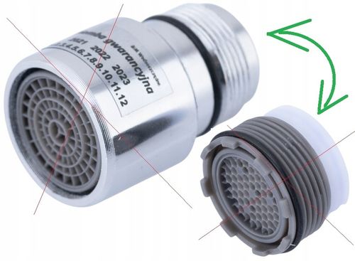 ADAPTER PRZEJŚCIÓWKA DO PERLATORA Z M18,5x1 NA M22x1 do ikea, kludi i na Arena.pl