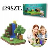 KLOCKI MAGNETYCZNE KSZTAŁCIĆ DLA DZIECI ZABAWKA ZESTAW 128el+1FIGURKA